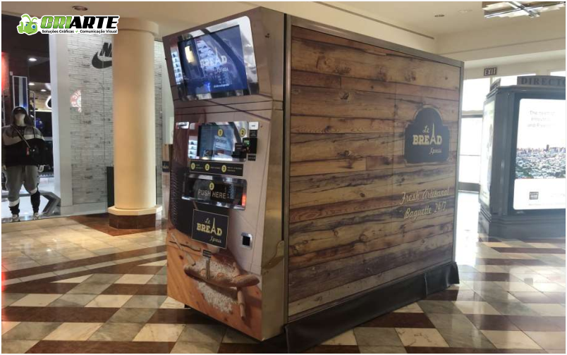 Envelopamento de Vending Machine | Gráfica Criarte