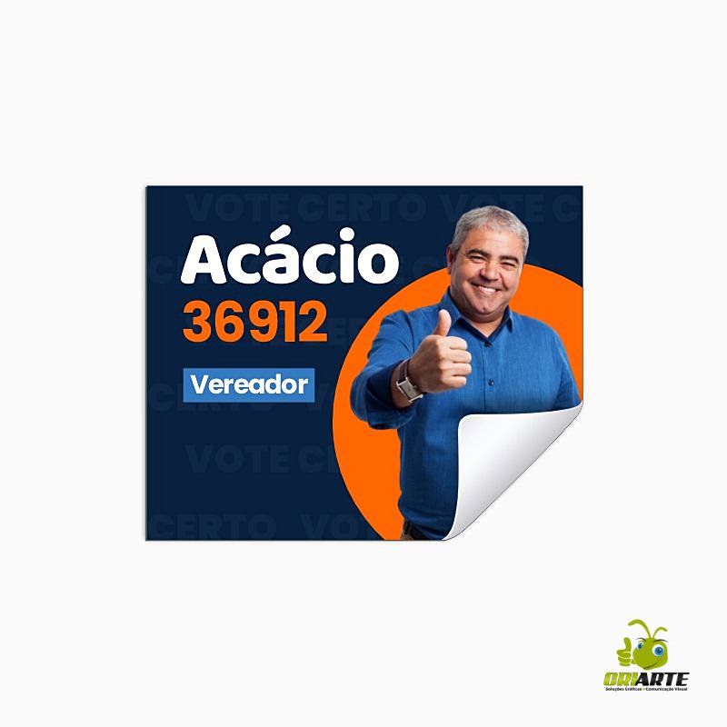 Adesivo de Portão da Eleição para Políticos | Gráfica Criarte Impressos Comunicação Visual Eleições 2024 Vereador Prefeito