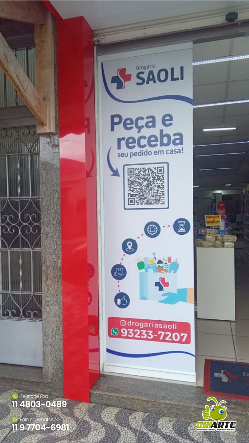 Adesivo Promocional para Vidro de Farmácia | Gráfica Criarte Adesivo Promocional para Vidro de Farmácia | Gráfica Criarte