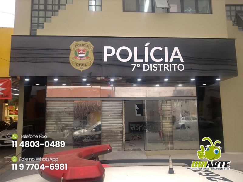 Fachada de ACM com LED para Delegacia Exemplo 2 | Gráfica Criarte Fachada de ACM com LED para Delegacia Exemplo 2 | Gráfica Criarte
