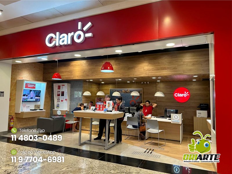 Fachada de ACM com Letra Iluminada em LED em Shopping Exemplo 1 | Gráfica Criarte Fachada de ACM com Letra Iluminada em LED em Shopping Exemplo 1 | Gráfica Criarte