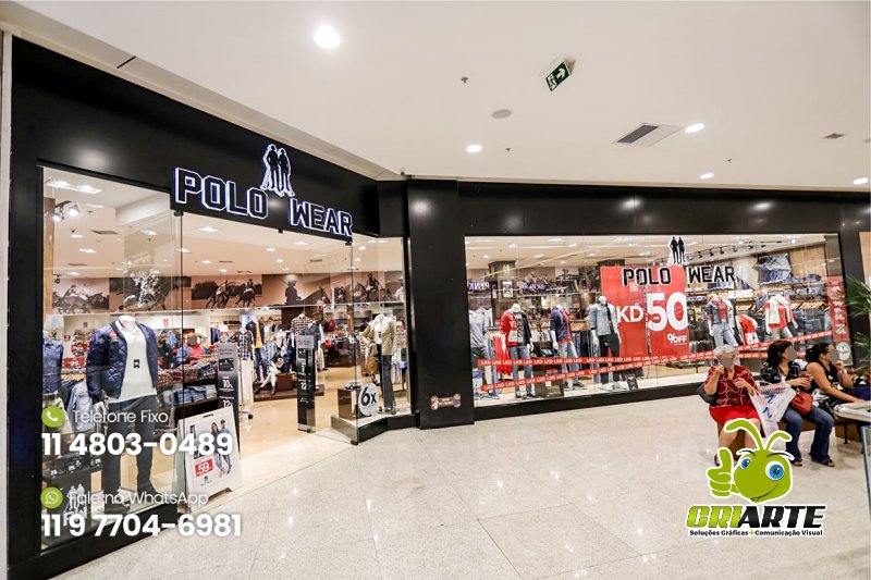 Fachada de ACM com Logo para Comércio de Shopping | Gráfica Criarte Fachada de ACM com Logo para Comércio de Shopping | Gráfica Criarte