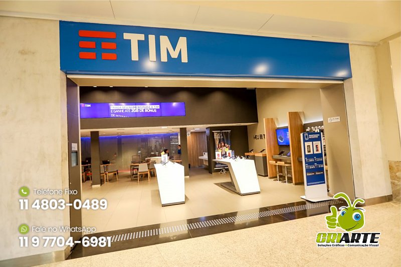 Fachada de ACM com Logo para Comércio de Shopping Exemplo 1 | Gráfica Criarte Fachada de ACM com Logo para Comércio de Shopping Exemplo 1 | Gráfica Criarte