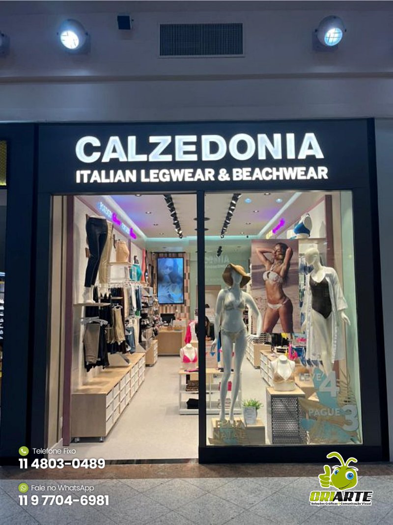Fachada de ACM com Logo para Comércio de Shopping Exemplo 2 | Gráfica Criarte Fachada de ACM com Logo para Comércio de Shopping Exemplo 2 | Gráfica Criarte