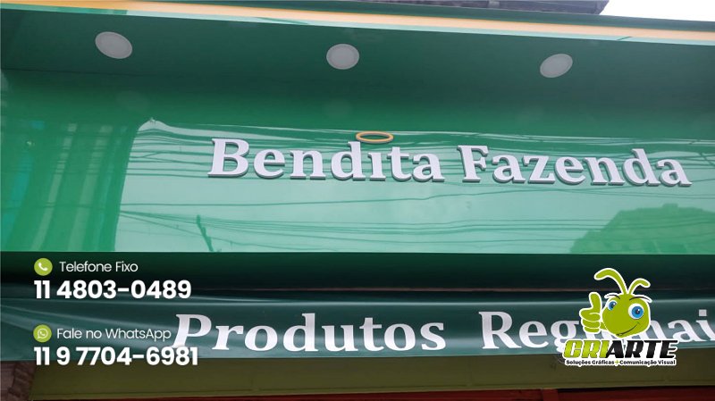 Fachada de ACM com Marquize LED Verde Exemplo 2 | Gráfica Criarte Fachada de ACM com Marquize LED Verde Exemplo 2 | Gráfica Criarte