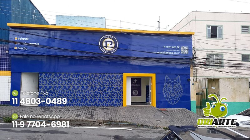 Fachada de ACM para Escola em Guarulhos Exemplo 3 | Gráfica Criarte Fachada de ACM para Escola em Guarulhos Exemplo 3 | Gráfica Criarte