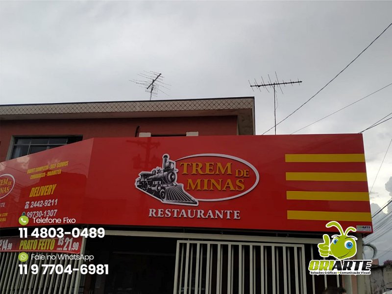 Fachada de ACM para Restaurante Mineiro Exemplo 1 | Gráfica Criarte Fachada de ACM para Restaurante Mineiro Exemplo 1 | Gráfica Criarte