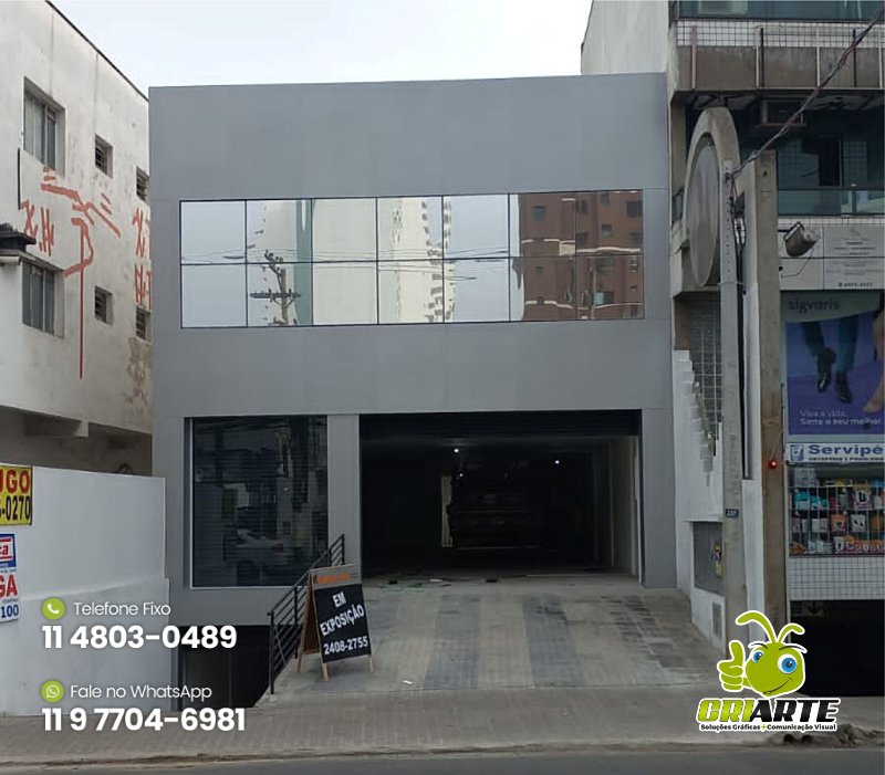 Fachada de Revestimento em ACM Prata | Gráfica Criarte Fachada de Revestimento em ACM Prata | Gráfica Criarte