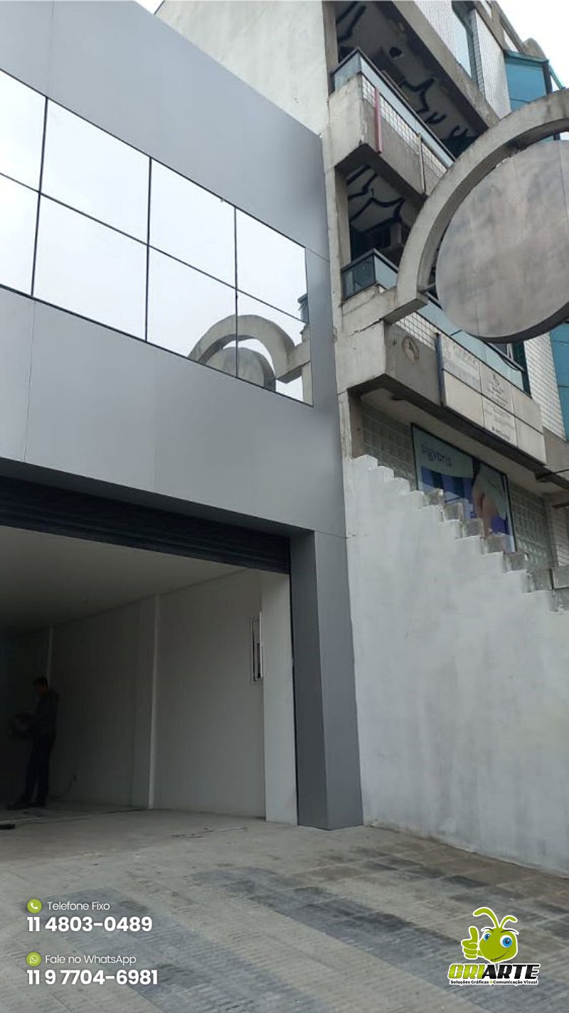 Fachada de Revestimento em ACM Prata Exemplo 1 | Gráfica Criarte Fachada de Revestimento em ACM Prata Exemplo 1 | Gráfica Criarte