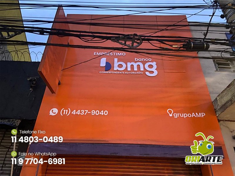 Fachada Revestida em ACM Laranja Exemplo 1 | Gráfica Criarte Fachada Revestida em ACM Laranja Exemplo 1 | Gráfica Criarte