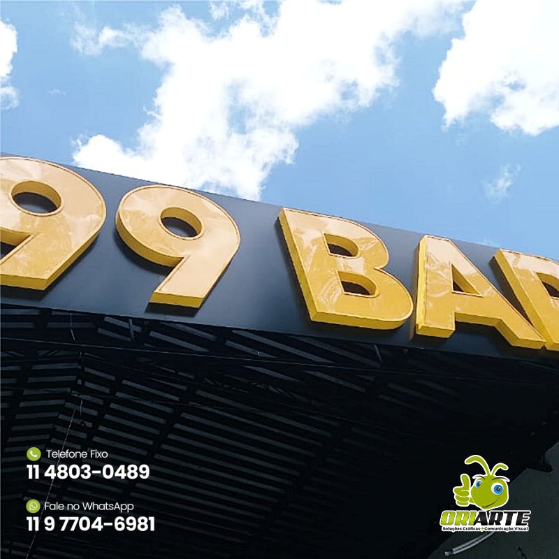 Letra Caixa em Acrílico para Bar Exemplo 2 | Gráfica Criarte Letra Caixa em Acrílico para Bar Exemplo 2 | Gráfica Criarte