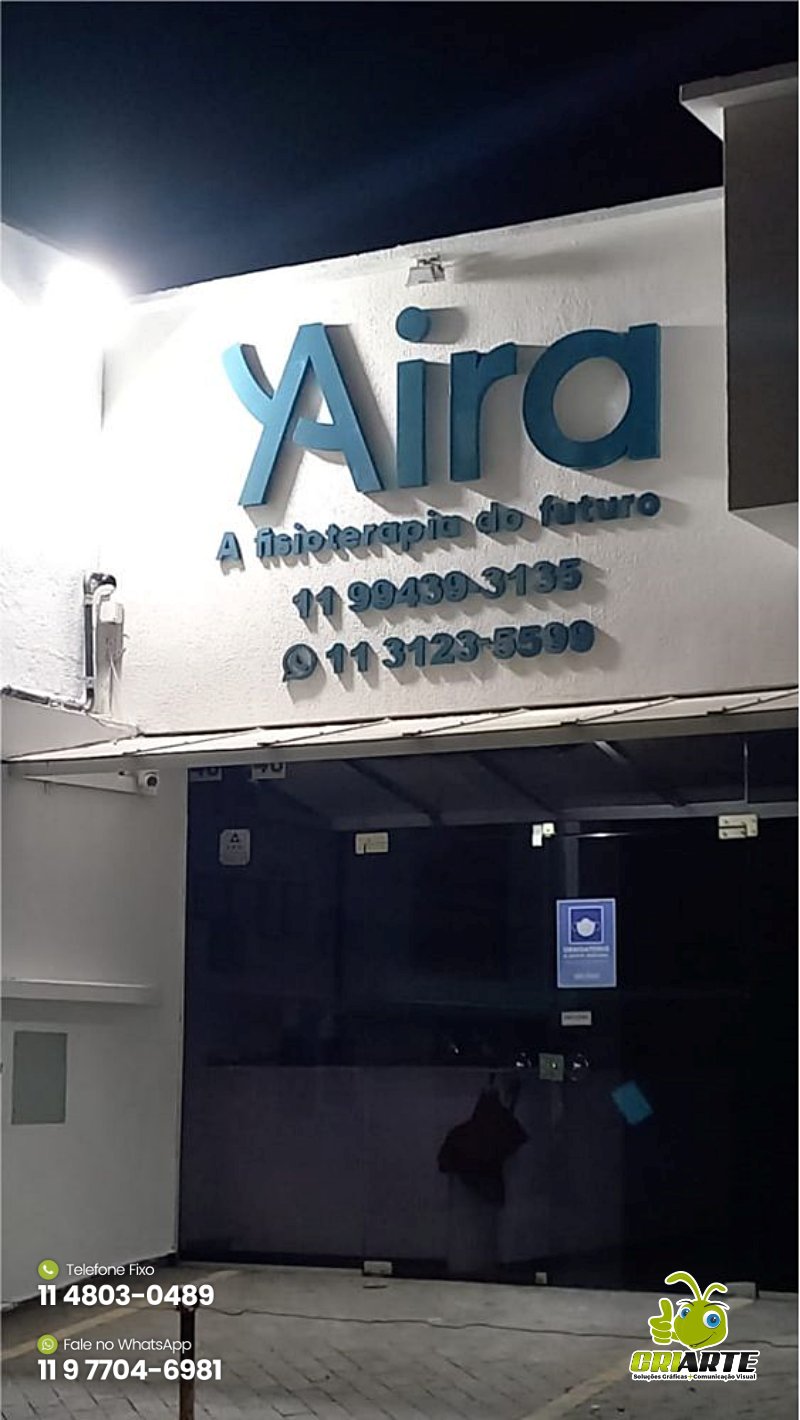 Letras Caixa Azul para Clínica | Gráfica Criarte Letras Caixa Azul para Clínica | Gráfica Criarte
