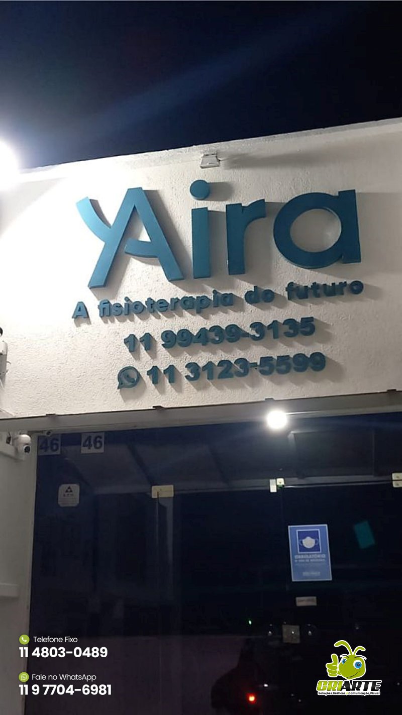Letras Caixa Azul para Clínica Exemplo 1 | Gráfica Criarte Letras Caixa Azul para Clínica Exemplo 1 | Gráfica Criarte
