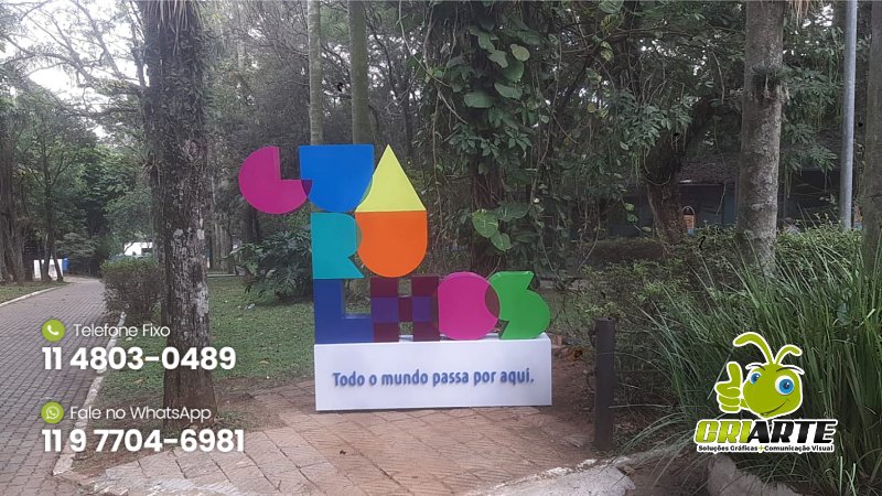 Letras Caixa em Aço Galvanizado para Guarulhos Exemplo 1 | Gráfica Criarte