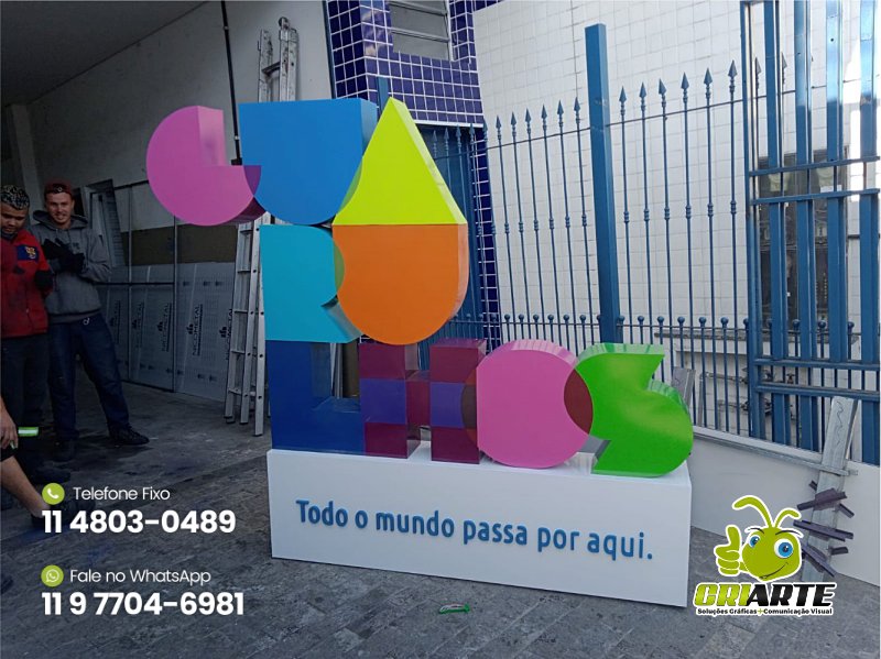 Letras Caixa em Aço Galvanizado para Guarulhos Exemplo 3 | Gráfica Criarte