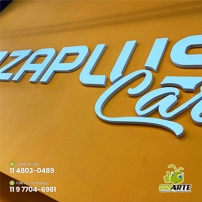 Letras Caixa em PVC Branco Exemplo 1 | Gráfica Criarte Letras Caixa em PVC Branco Exemplo 1 | Gráfica Criarte