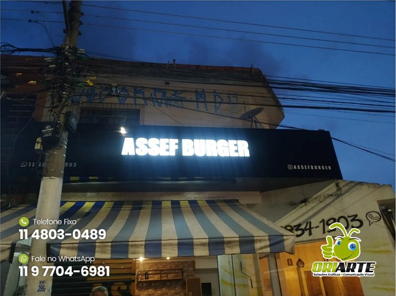 Letras Caixa Iluminadas com LED para Fachada | Gráfica Criarte Letras Caixa Iluminadas com LED para Fachada | Gráfica Criarte