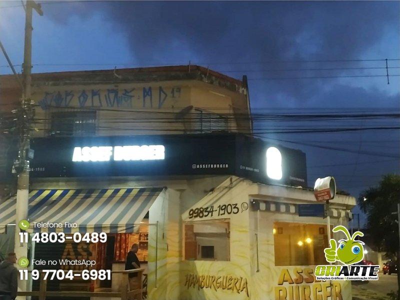 Letras Caixa Iluminadas com LED para Fachada Exemplo 1 | Gráfica Criarte Letras Caixa Iluminadas com LED para Fachada Exemplo 1 | Gráfica Criarte