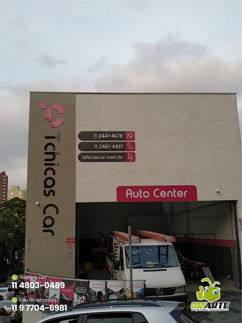 Letras Caixa para Fachada de Centro Automotivo Exemplo 1 | Gráfica Criarte Letras Caixa para Fachada de Centro Automotivo Exemplo 1 | Gráfica Criarte