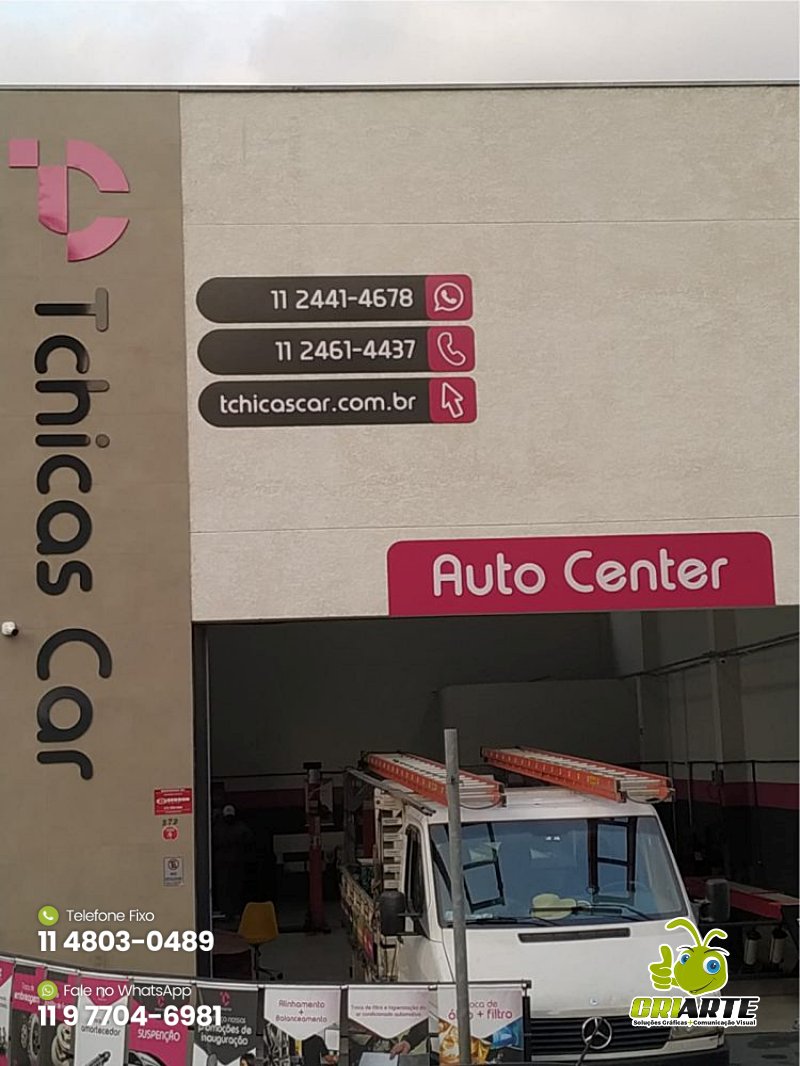 Letras Caixa para Fachada de Centro Automotivo Exemplo 2 | Gráfica Criarte Letras Caixa para Fachada de Centro Automotivo Exemplo 2 | Gráfica Criarte
