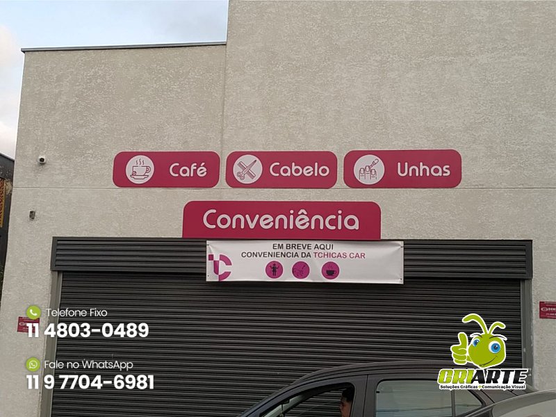 Letras Caixa para Fachada de Centro Automotivo Exemplo 3 | Gráfica Criarte