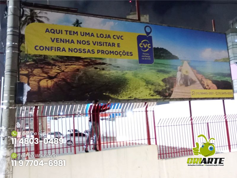 Lona para Outdoor de Divulgação de Agência de Viagem Exemplo 2 | Gráfica Criarte