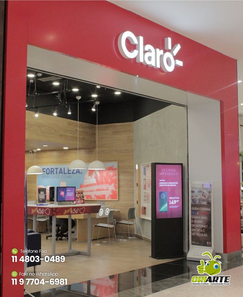Painel de ACM com Letras de Acrílico em Shopping Exemplo 1 | Gráfica Criarte Painel de ACM com Letras de Acrílico em Shopping Exemplo 1 | Gráfica Criarte