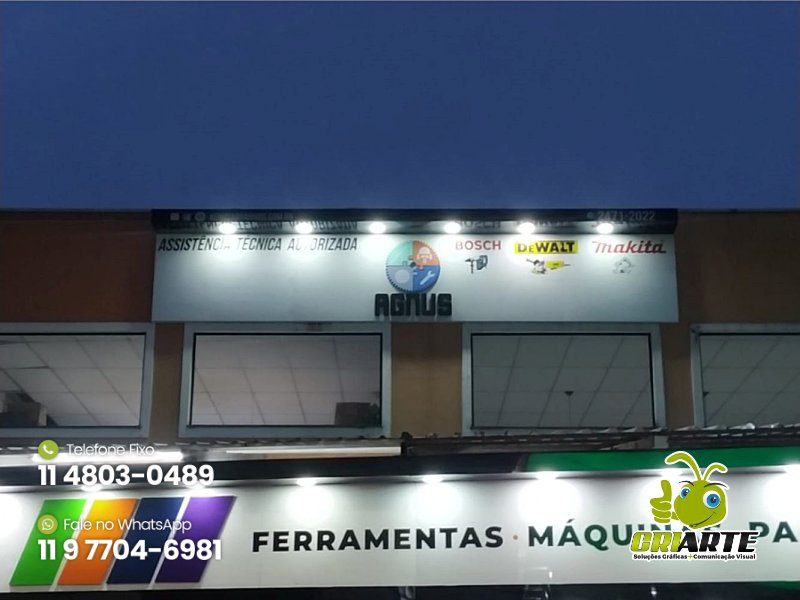 Painel de ACM com Logotipo de Letras Caixa Exemplo 2 | Gráfica Criarte Painel de ACM com Logotipo de Letras Caixa Exemplo 2 | Gráfica Criarte