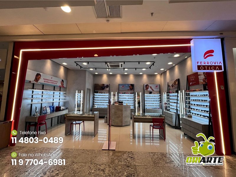 Painel em LED para Fachada de Loja em Shopping | Gráfica Criarte Painel em LED para Fachada de Loja em Shopping | Gráfica Criarte