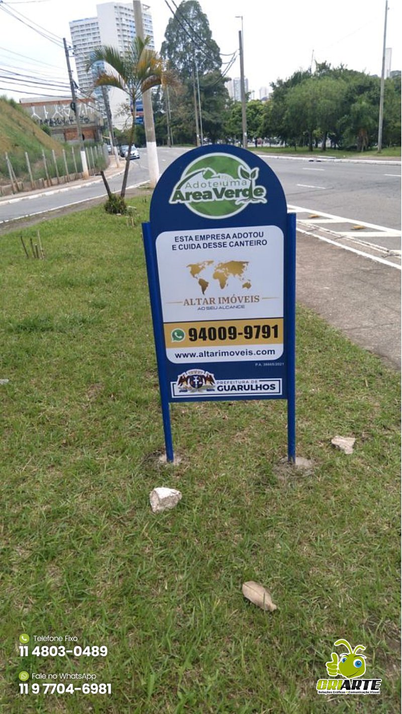 Placa de Cuidado de Jardins em Guarulhos | Gráfica Criarte Placa de Cuidado de Jardins em Guarulhos | Gráfica Criarte