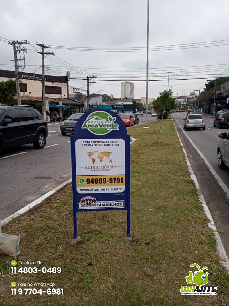 Placa de Cuidado de Jardins em Guarulhos Exemplo 1 | Gráfica Criarte