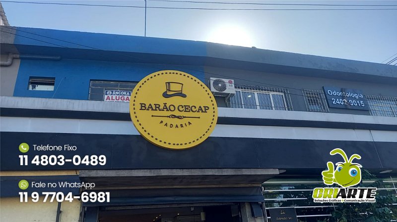 Placa de PVC Redonda para Padaria Exemplo 2 | Gráfica Criarte Placa de PVC Redonda para Padaria Exemplo 2 | Gráfica Criarte