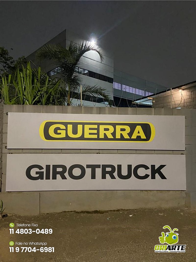 Placa Fixada em ACM para Transportadora | Gráfica Criarte Placa Fixada em ACM para Transportadora | Gráfica Criarte