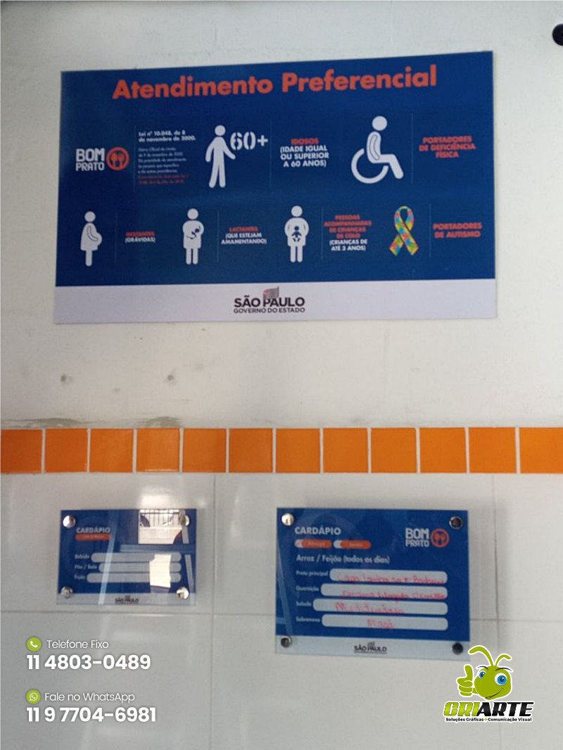 Placas de Acrílico para Sinalização Exemplo 3 | Gráfica Criarte Placas de Acrílico para Sinalização Exemplo 3 | Gráfica Criarte