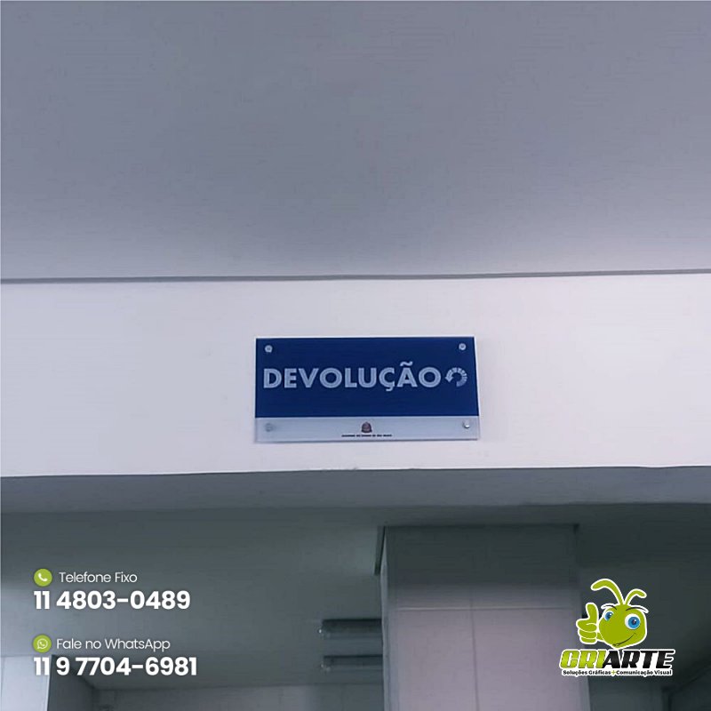 Placas de Acrílico para Sinalização Exemplo 5 | Gráfica Criarte Placas de Acrílico para Sinalização Exemplo 5 | Gráfica Criarte