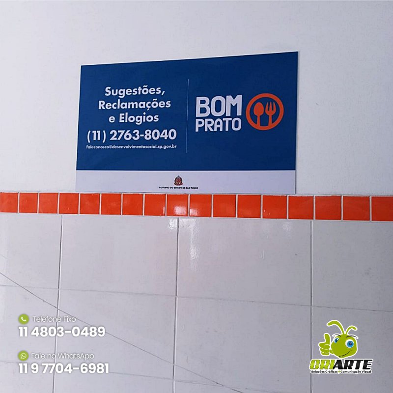 Placas de PS com Adesivo de Sinalização Interna | Gráfica Criarte Placas de PS com Adesivo de Sinalização Interna | Gráfica Criarte