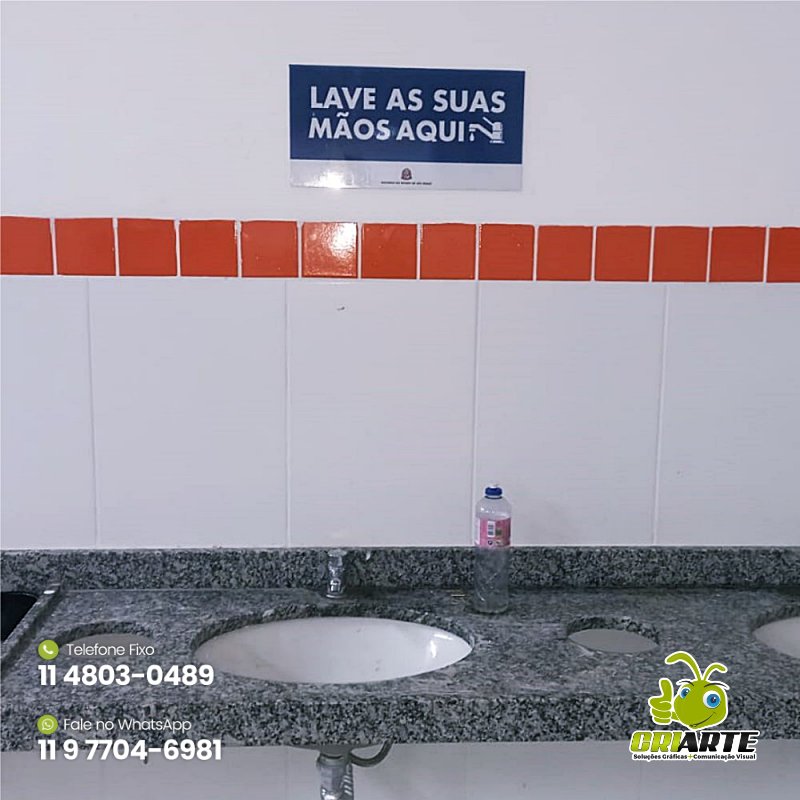 Placas de PS com Adesivo de Sinalização Interna Exemplo 3 | Gráfica Criarte Placas de PS com Adesivo de Sinalização Interna Exemplo 3 | Gráfica Criarte