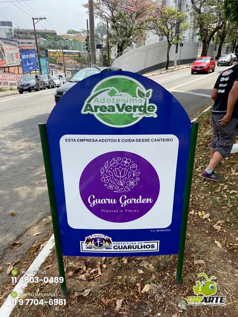 Placas para Cuidados de Jardim Público Exemplo 1 | Gráfica Criarte Placas para Cuidados de Jardim Público Exemplo 1 | Gráfica Criarte