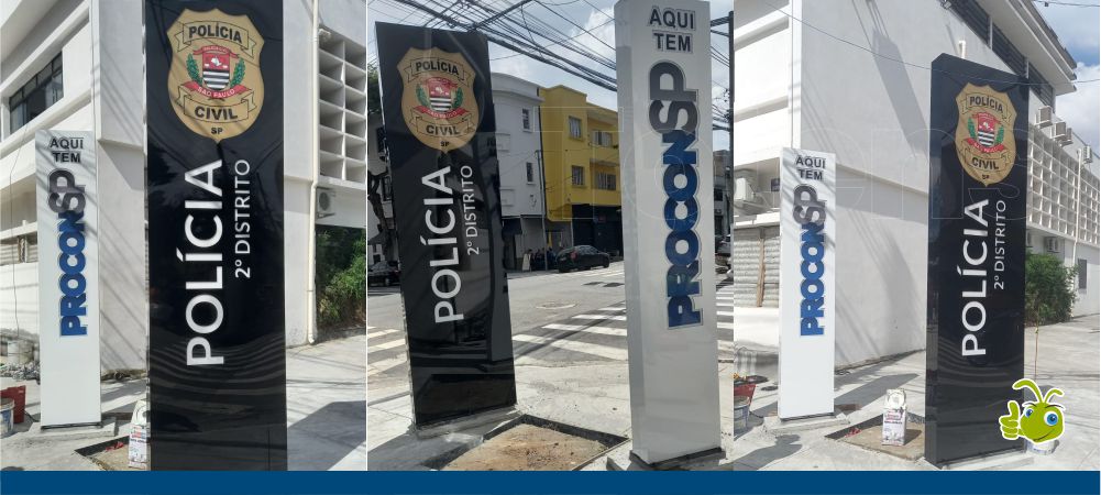 Totens de ACM, Sinalização, Totens Externos, Recorte Laser, Toten Retroiluminado com LED | São Paulo, Guarulhos, Jundiaí, São Caetano do Sul, Zona Oeste, Arujá | Totens Exemplo 1