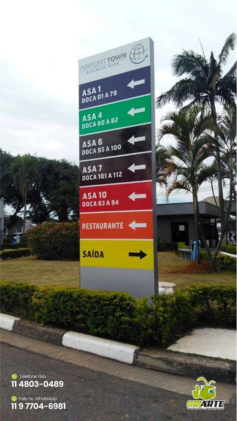 Totens de Sinalização para Aeroporto | Gráfica Criarte Totens de Sinalização para Aeroporto | Gráfica Criarte